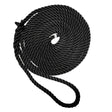 New England Ropes 5/8" X 15' Premium Nylon 3 Strand Dock Line - Black - C6054-20-00015