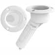 Mate Series Plastic 308 Rod & Cup Holder - Drain - Round Top - White - P1030DW