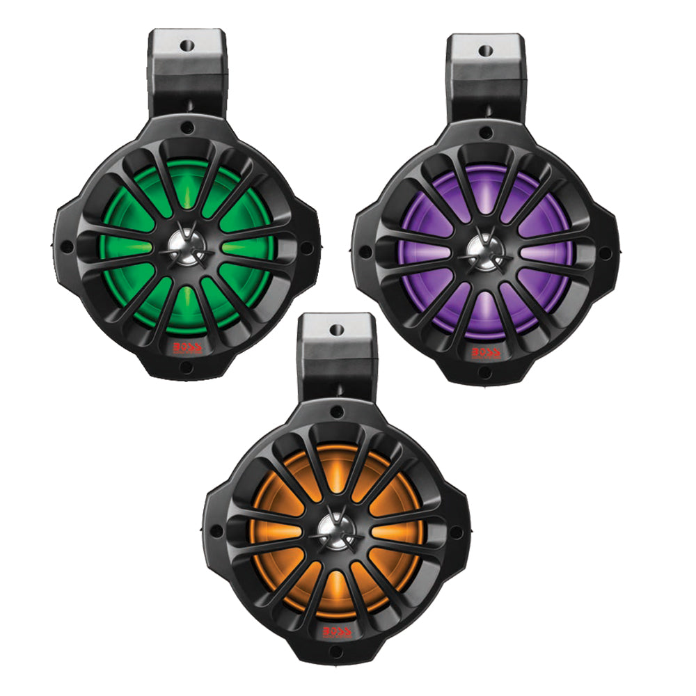 Boss Audio 6.5" Amplified Wake Tower Multi-Color Illuminated Speakers - Black - B62RGB