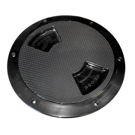 Sea-Dog Textured Quarter Turn Deck Plate - Black - 5" - 336157-1