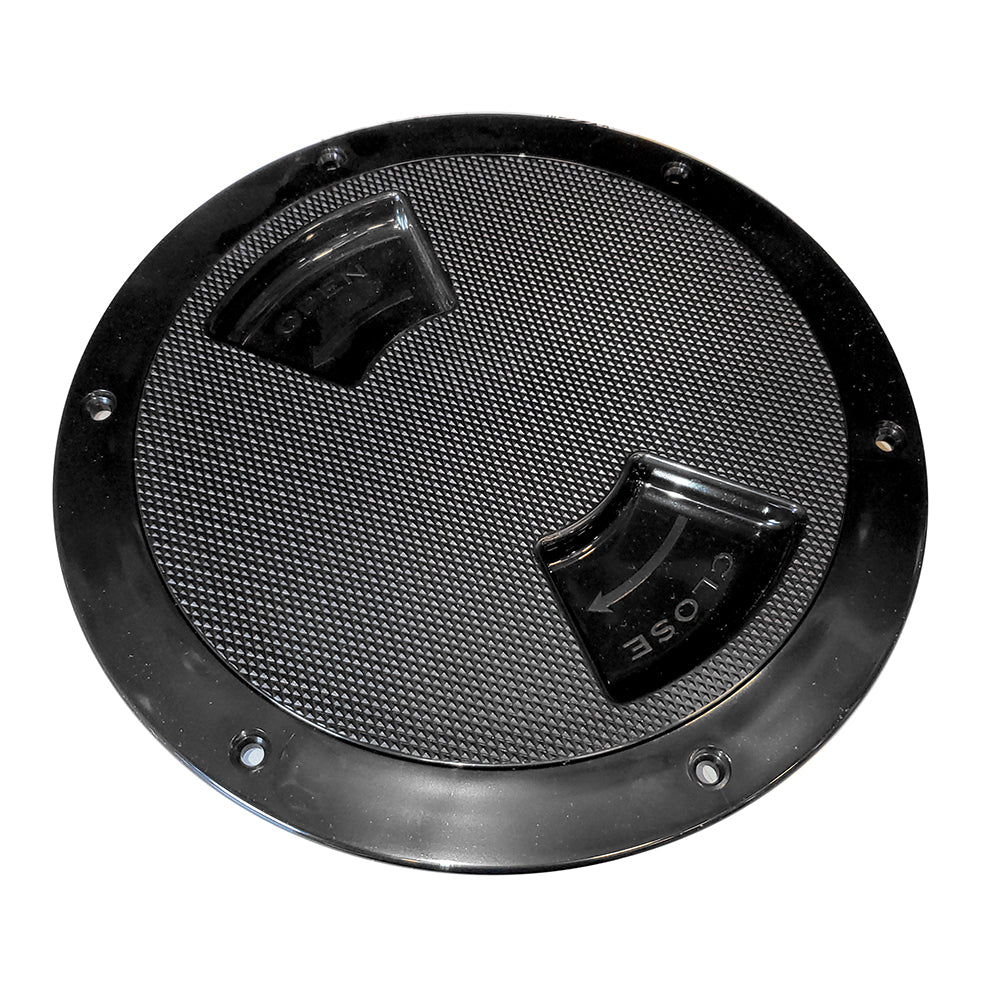 Sea-Dog Textured Quarter Turn Deck Plate - Black - 6" - 336167-1