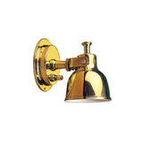 Sea-Dog brass small berth light wall mount with bayonet bulb socket and lacquer finish
