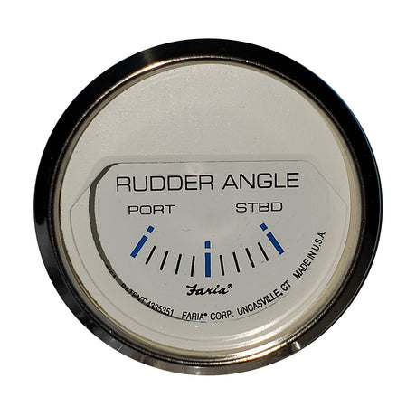 Faria 2" Rudder Angle Indicator - Chesapeake White w/Stainless Steel Bezel - 13822