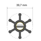 Albin Pump Premium Impeller Kit - 39.7 x 12 x 19.2mm - 6 Blade - 06-01-002