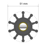 Albin Pump Premium Impeller Kit - 51 x 12.7 x 22mm - 10 Blade - Pin Insert - 06-01-011