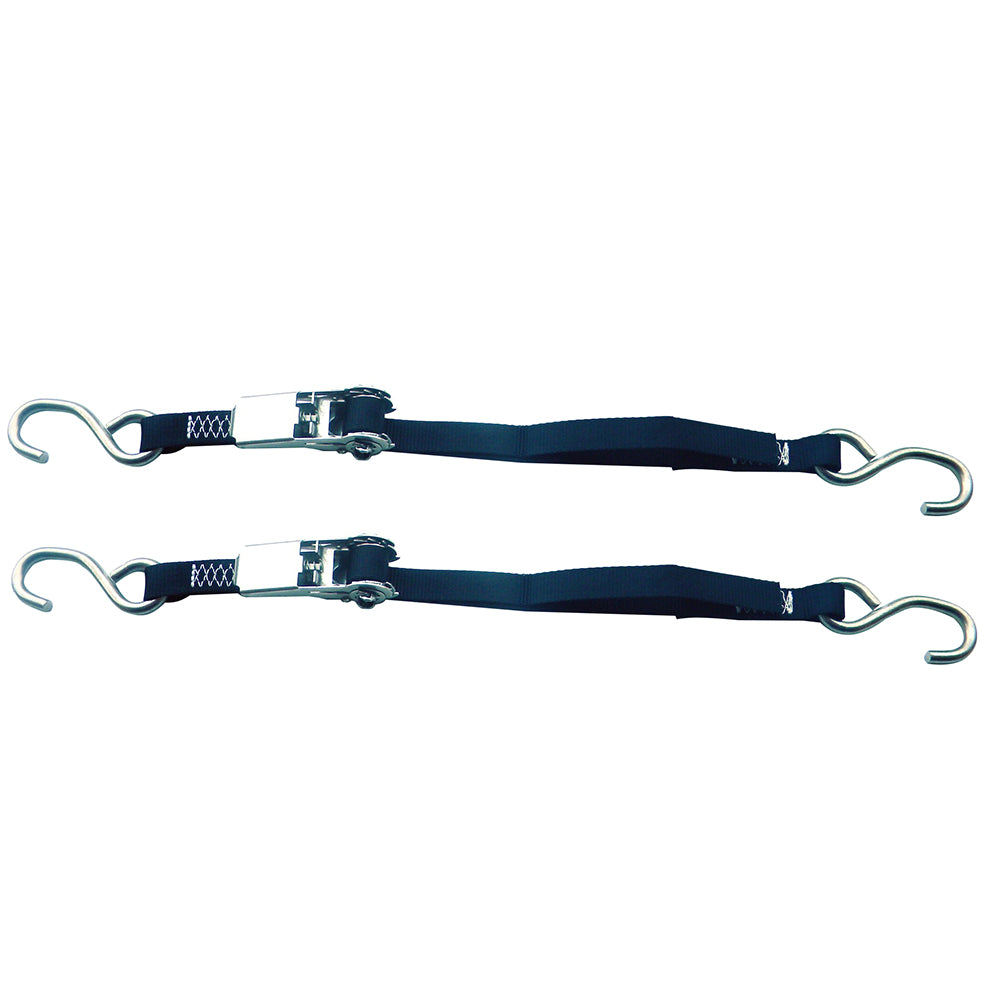 Rod Saver Stainless Steel Ratchet Tie-Down - 1" x 4' - Pair - SSRTD4