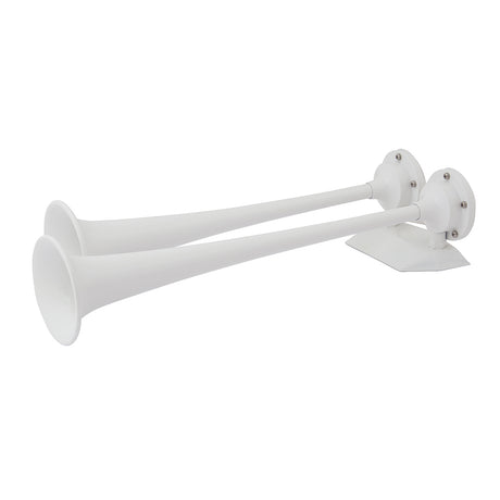 Marinco 12V White Epoxy Coated Dual Trumpet Air Horn - 10122