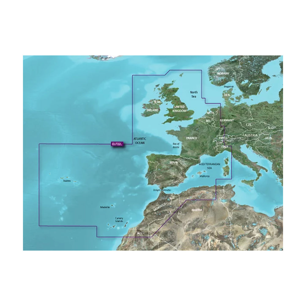 Garmin VEU722L Europe Atlantic Coast BlueChart g3 Vision - 010-C1156-00