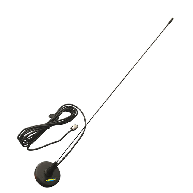 Glomex 21" Magnetic Mount VHF Antenna with 15' RG-58 Coaxial Cable & PL-259 Connector - SGWB50MAGBK