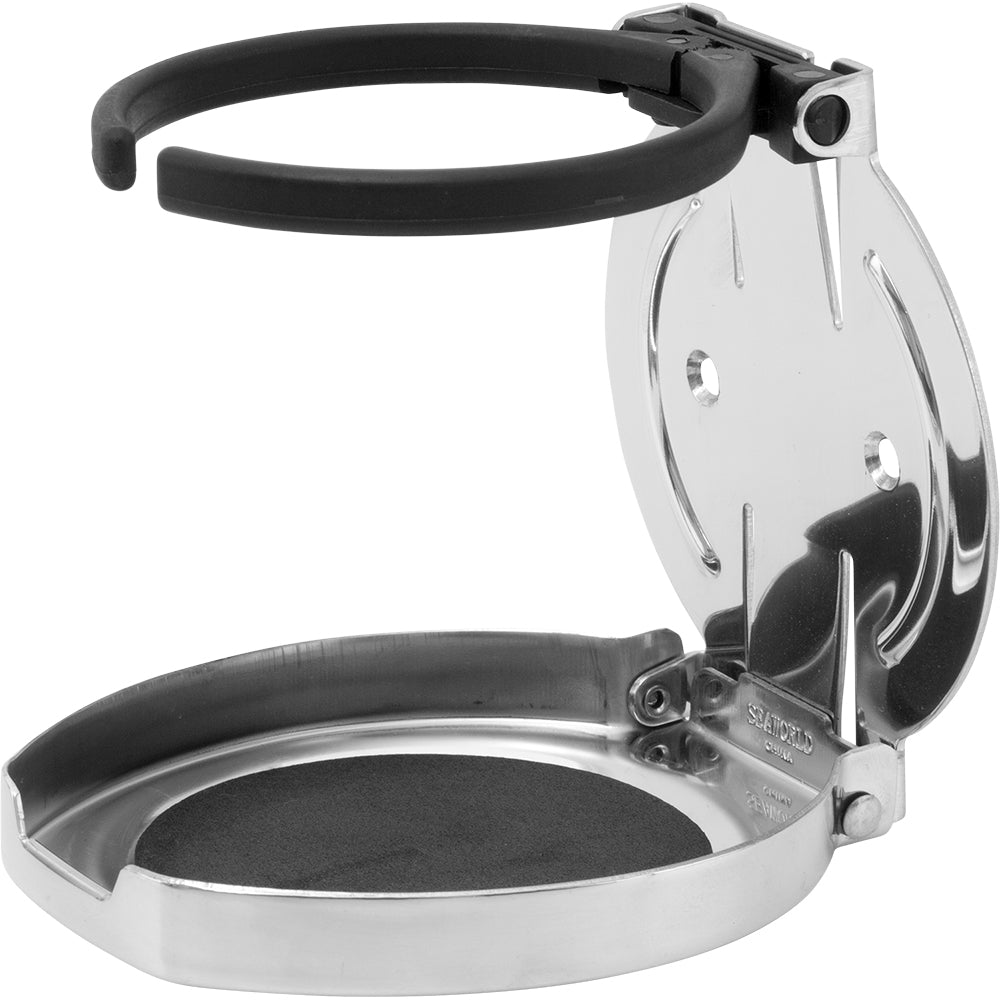 Sea-Dog Adjustable Folding Drink Holder - 304 Stainless Steel - 588250-1