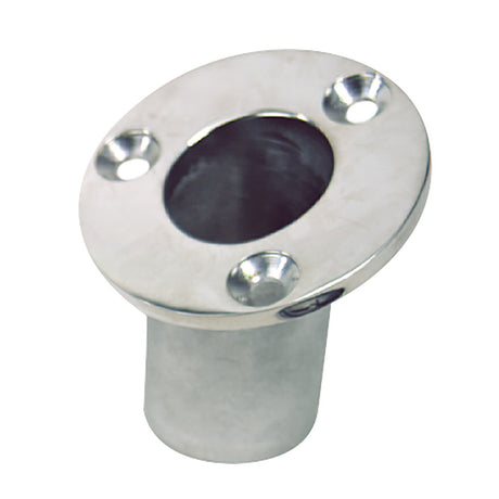 Sea-Dog Flush Mount Flagpole Socket - 25 Degrees - 1-1/4" ID - 316 Stainless Steel - 491713-1