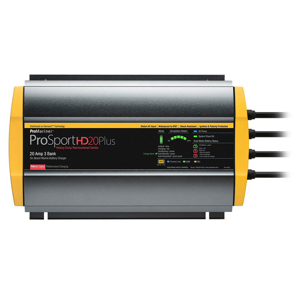 ProMariner ProSportHD 20 Plus Global Gen 4 - 20 Amp - 3 Bank Battery Charger - 44029