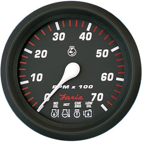 Faria Professional Red 4" Tachometer - 7,000 RPM with System Check - 34650