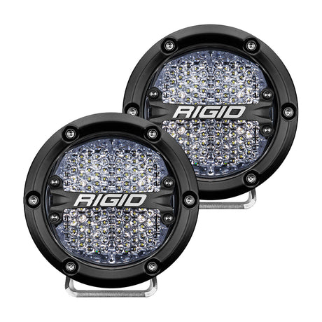 RIGID Industries 360-Series 4" LED Off-Road Fog Light Diffused Beam w/White Backlight - Black Housing - 36208