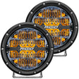 RIGID Industries 360-Series 6" LED Off-Road Fog Light Drive Beam w/Amber Backlight - Black Housing - 36206
