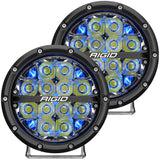 RIGID Industries 360-Series 6" LED Off-Road Fog Light Drive Beam w/Blue Backlight - Black Housing - 36207