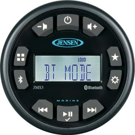 JENSEN 3" JMS3RTL Bluetooth AM/FM/WB/USB Waterproof Stereo - Black - JMS3RTL