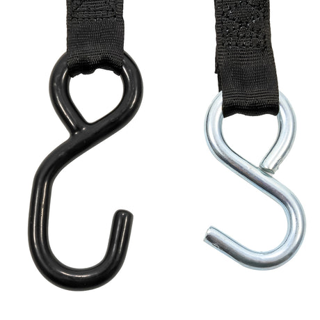 Camco Retractable Tie Down Straps - 1" Width 6' Dual Hooks - 50033