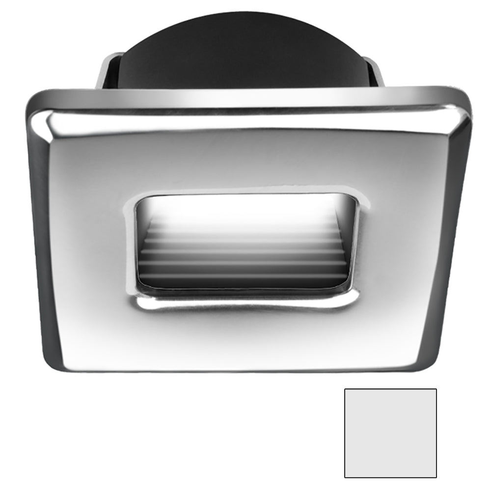 i2Systems Ember E1150Z Snap-In - Polished Chrome - Square - Cool White Light - E1150Z-12AAH