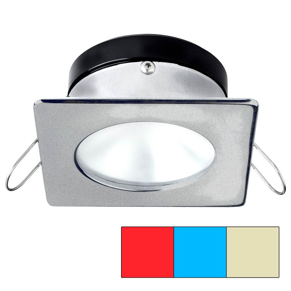 i2Systems Apeiron A1120 Spring Mount Light - Square/Round - Red, Warm White & Blue - Brushed Nickel - A1120Z-42HCE