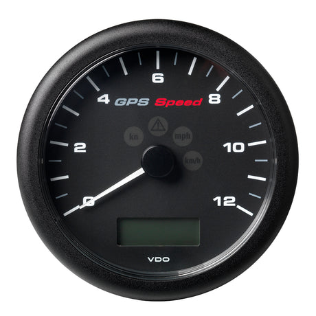 VDO Marine 4-1/4" (110MM) ViewLine GPS Speedometer 0-12 KNOTS/KMH/MPH - 8 to 16V Black Dial & Bezel - A2C59501987