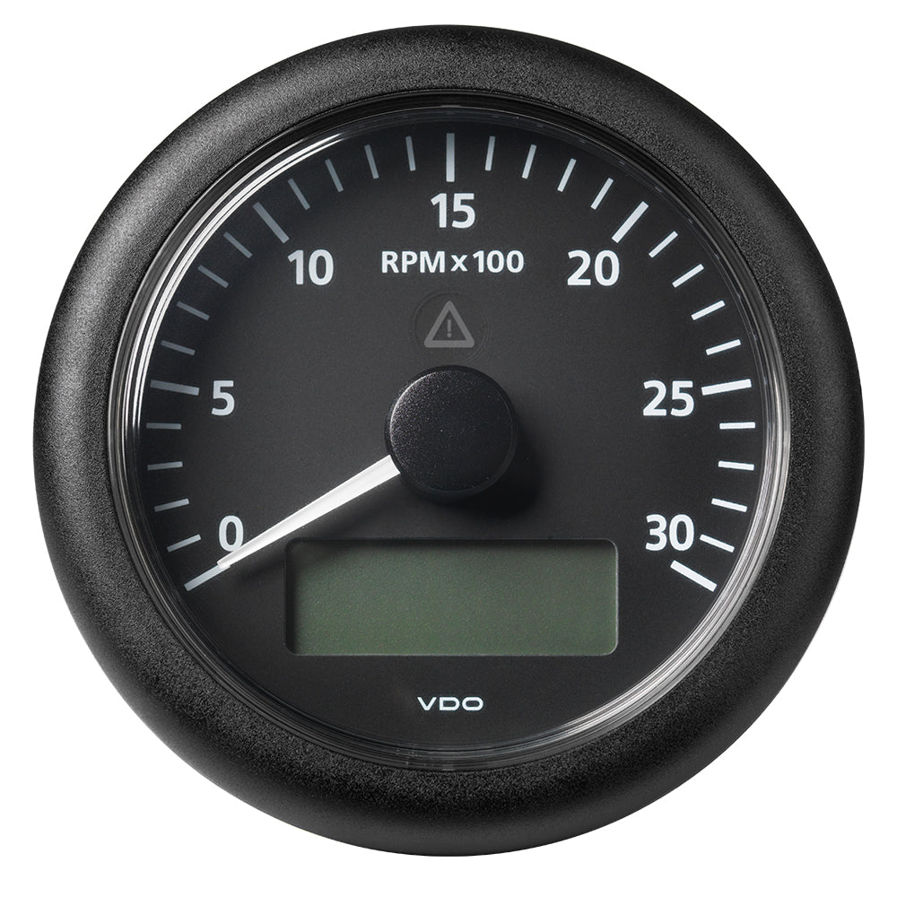 VDO Marine 3-3/8" (85 mm) ViewLine Tachometer with Multi-Function Display - 0 to 3000 RPM - Black Dial & Bezel - A2C59512390