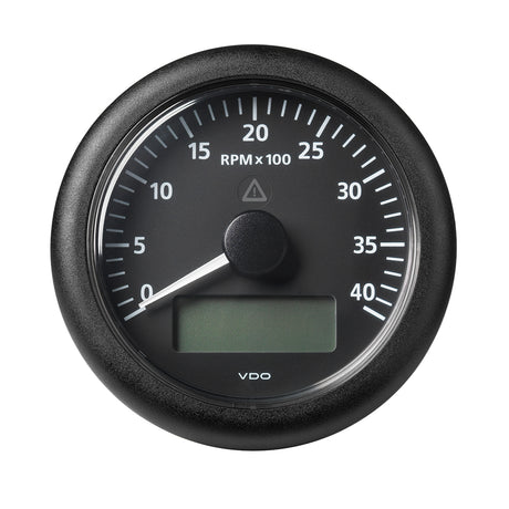 VDO Marine 3-3/8" (85MM) Viewline Tach with Multifunction Display - 0 to 4000 RPM - Black Dial & Bezel - A2C59512391