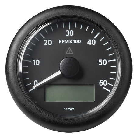 VDO Marine 3-3/8" (85 mm) ViewLine Tachometer with Multi-Function Display - 0 to 6000 RPM - Black Dial & Bezel - A2C59512393