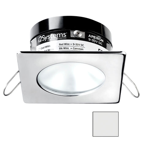 i2Systems Apeiron A503 3W Spring Mount Light - Square/Round - Cool White - Polished Chrome Finish - A503-12AAG