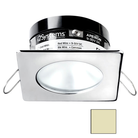 i2Systems Apeiron A503 3W Spring Mount Light - Square/Round - Warm White - Polished Chrome Finish - A503-12CBBR