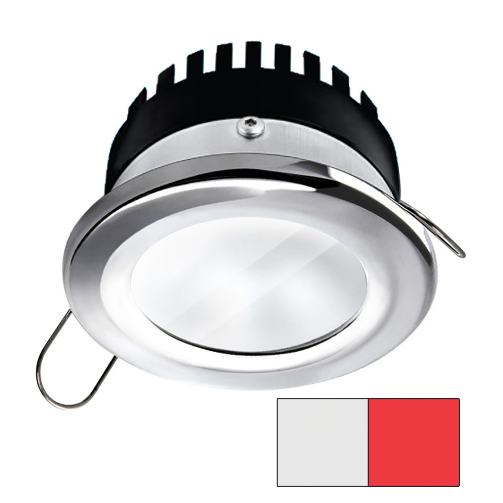 i2Systems Apeiron A506 6W Spring Mount Light - Round - Cool White & Red - Polished Chrome Finish - A506-11AAG-H