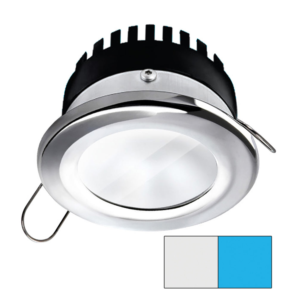 i2Systems Apeiron A506 6W Spring Mount Light - Round - Cool White & Blue - Polished Chrome Finish - A506-11AAG-E