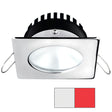 i2Systems Apeiron A506 6W Spring Mount Light - Square/Round - Cool White & Red - Polished Chrome Finish - A506-12AAG-H