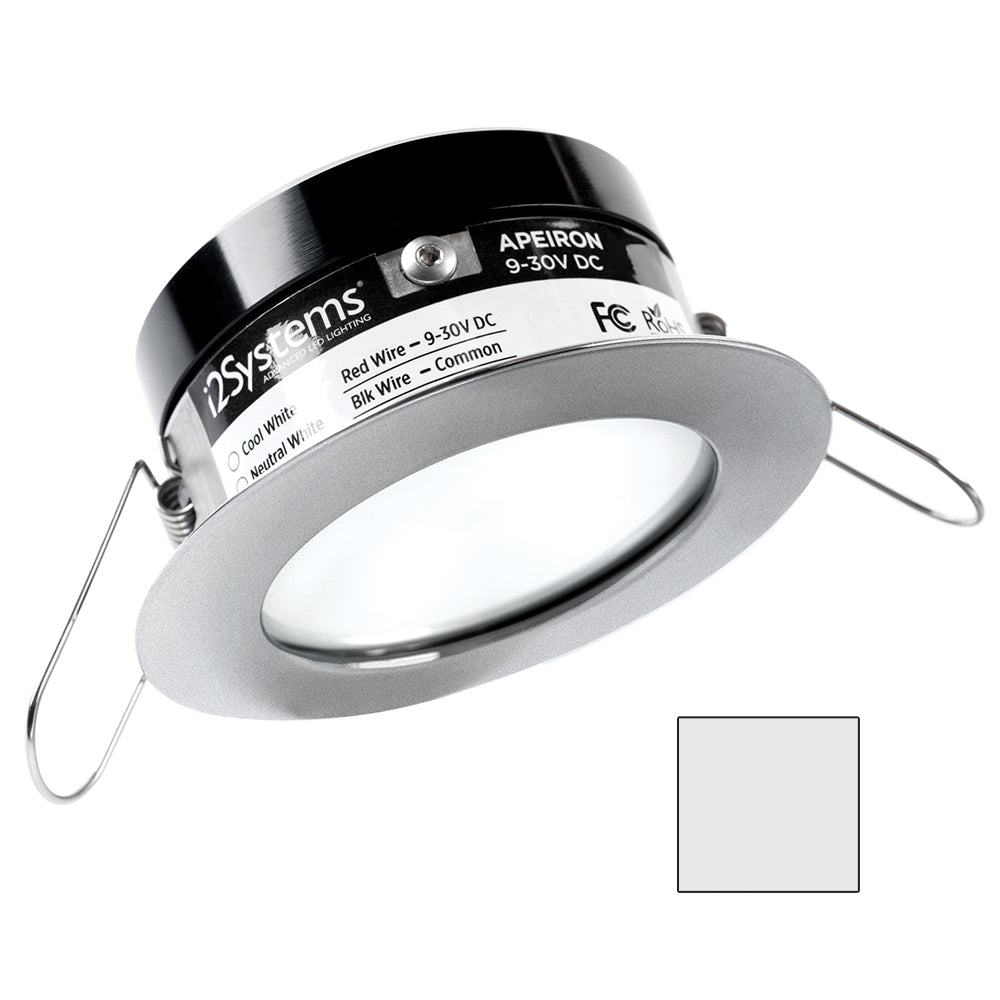 i2Systems Apeiron PRO A503 - 3W Spring Mount Light - Round - Cool White - Brushed Nickel Finish - A503-41AAG