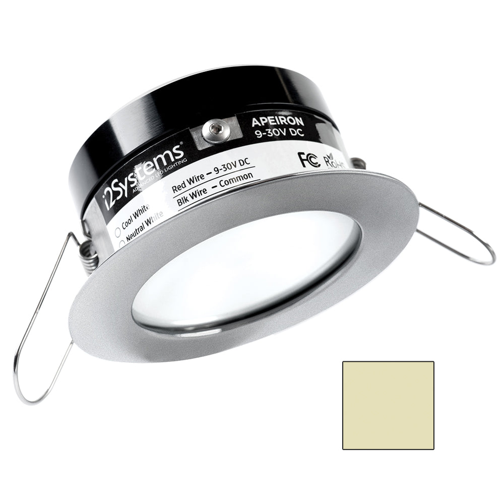 i2Systems Apeiron PRO A503 - 3W Spring Mount Light - Round - Warm White - Brushed Nickel Finish - A503-41CBBR