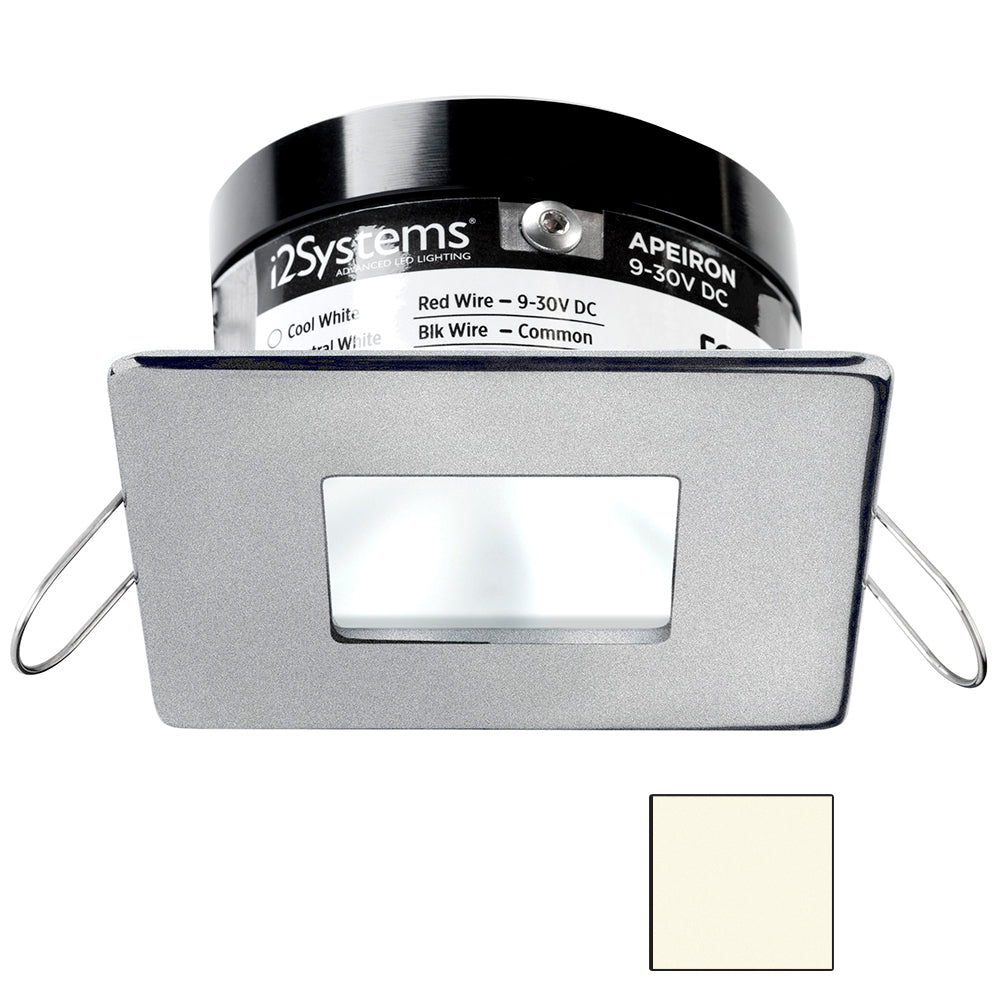 i2Systems Apeiron PRO A503 - 3W Spring Mount Light - Square/Square - Neutral White - Brushed Nickel Finish - A503-44BBD