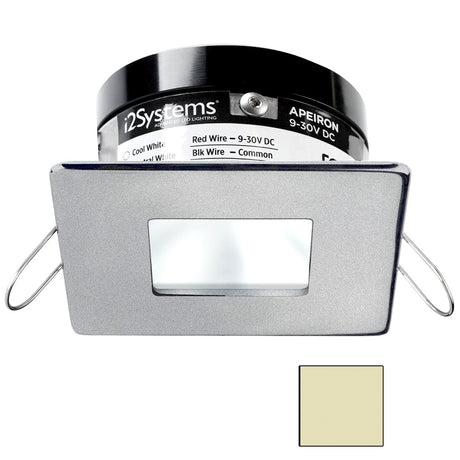 i2Systems Apeiron PRO A503 - 3W Spring Mount Light - Square/Square - Warm White - Brushed Nickel Finish - A503-44CBBR