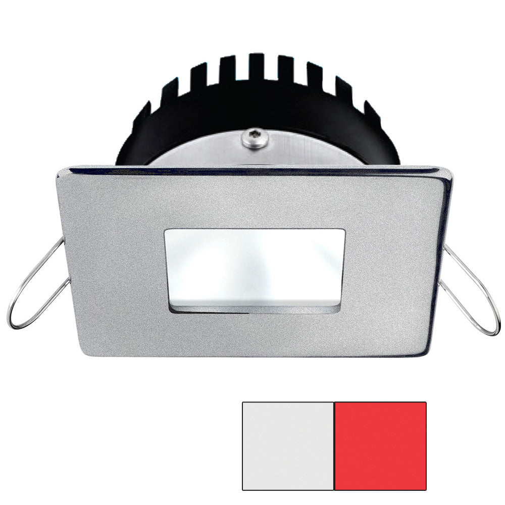 i2Systems Apeiron PRO A506 - 6W Spring Mount Light - Square/Square - Cool White & Red - Brushed Nickel Finish - A506-44AAG-H