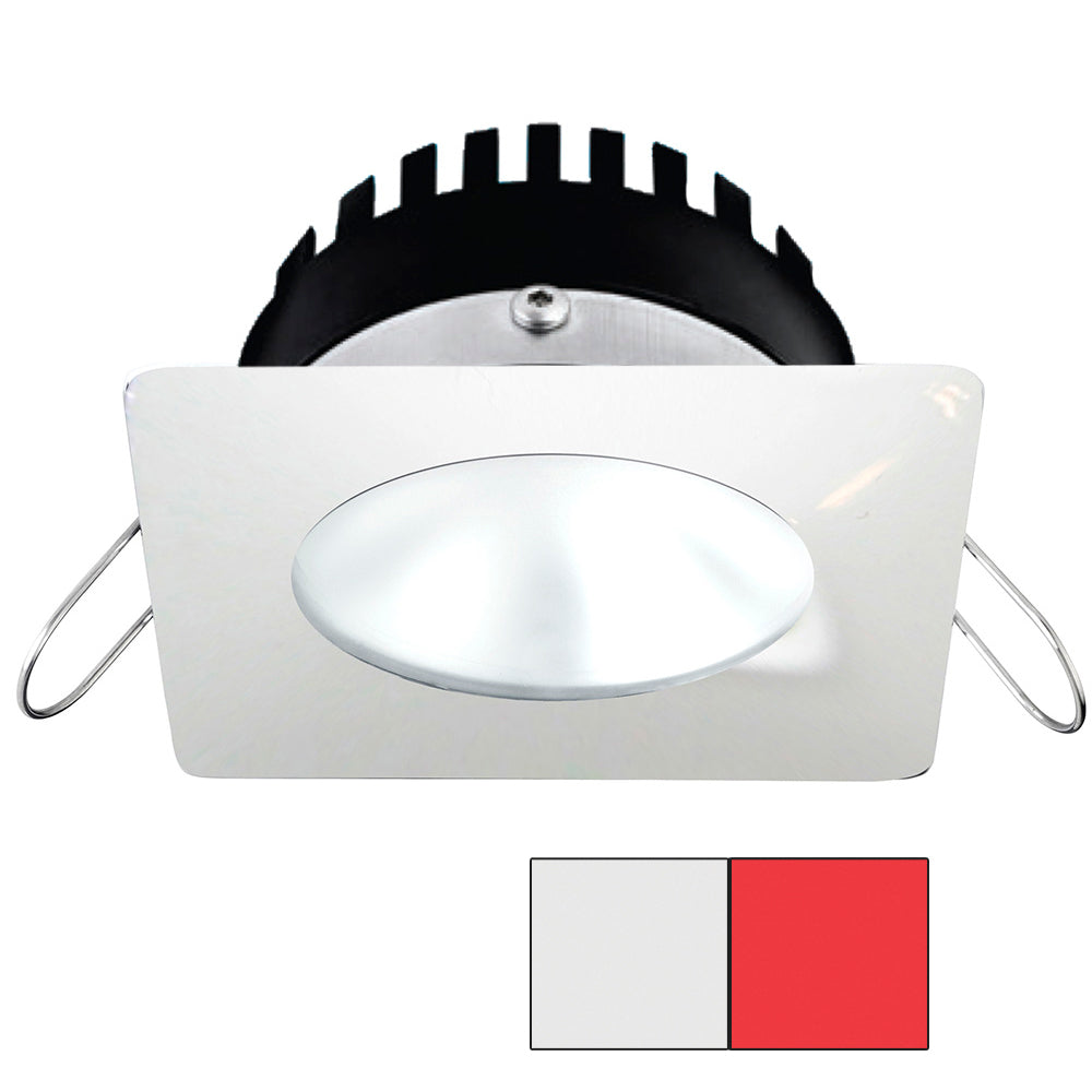 i2Systems Apeiron PRO A506 - 6W Spring Mount Light - Square/Round - Cool White & Red - White Finish - A506-32AAG-H
