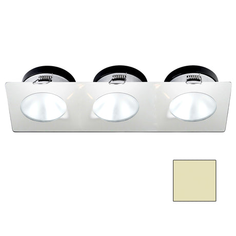 i2Systems Apeiron A1110Z - 4.5W Spring Mount Light - Triple Round - Warm White - White Finish - A1110Z-36CAB