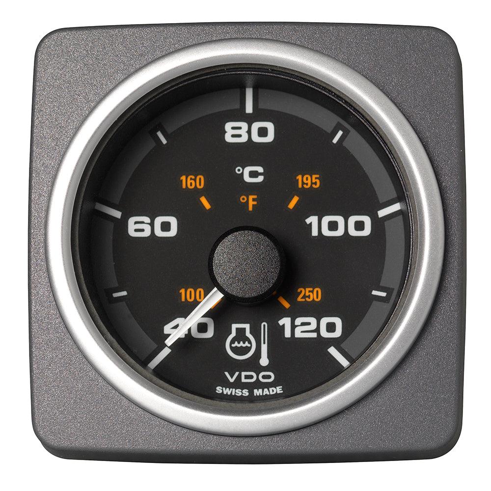 VDO Marine 2-1/16" (52mm) AcquaLink® Coolant Temp Gauge 120°C/250°F - 12-24V - Black Dial & Bezel - A2C59501931