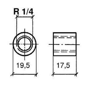 VDO Marine Pyrometer Sensor Threaded Bushing f/Welding to Manifold f/Thermocoupler Element - N03-320-266