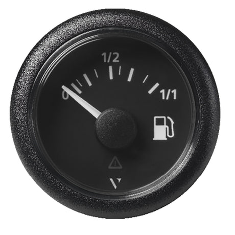 VDO Marine 2-1/16" (52mm) ViewLine Fuel Level Gauge 0-1/1 - 8-32V - 3-180 OHM - Black Dial & Round Bezel - A2C59514082