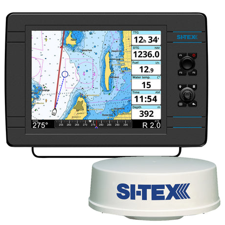 SI-TEX NavPro 1200F with MDS-12 WiFi 24" Hi-Res Digital Radome Radar with 10M Cable - NAVPRO1200FR