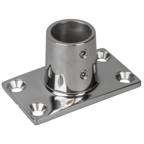 Sea-Dog Rail Base Fitting Rectangular Base 90 Degree 316 Stainless Steel - 1-7/8" x 3-3/16" - 1" OD - 281901-1