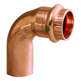Viega Propress 1/2" - 90 Degree Copper Elbow - Street/Press Connection - Smart Connect Technology - 77347