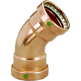 Viega ProPress XL 2-1/2" - 45 Degree Copper Elbow - Double Press Connection - Smart Connect Technology - 20653
