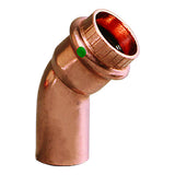 Viega ProPress 1-1/2" - 45 Degree Copper Elbow - Street/Press Connection - Smart Connect Technology - 77068