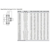 Viega ProPress 1" Copper Tee - Triple Press Connection - Smart Connect Technology - 77412