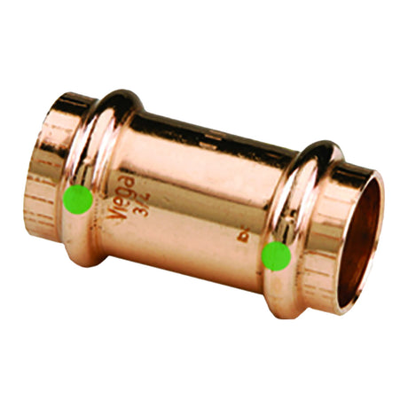 Viega ProPress 1/2" Copper Coupling with Stop - Double Press Connection - Smart Connect Technology - 78047